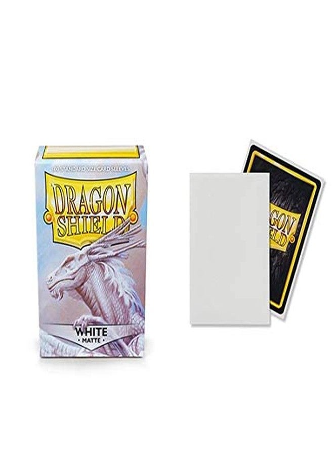 dragon shield 2 Packs Dragon Shield Matte White Standard Size 100 ct Card Sleeves Value Bundle! … - Image 3